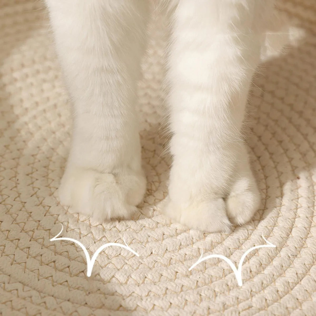 Cama para Gatos Grande (L) – Cama Tejida, Amplia, Suave y con Diseño Tipo Rascador