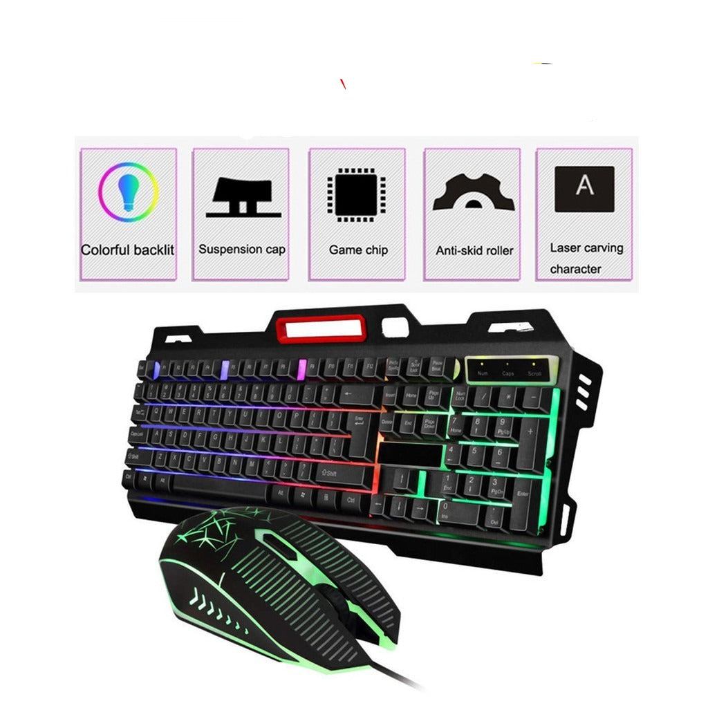Combo Teclado CMK-198 con Mouse Óptico | Diseño Ergonómico y Retroiluminación RGB