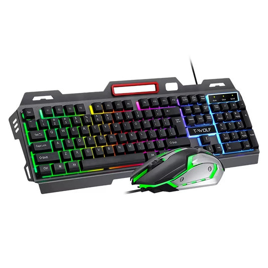 Combo Teclado CMK-198 con Mouse Óptico | Diseño Ergonómico y Retroiluminación RGB