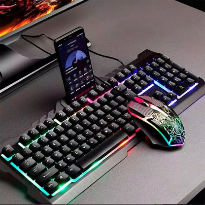 Combo Teclado CMK-198 con Mouse Óptico | Diseño Ergonómico y Retroiluminación RGB