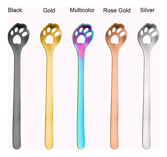 Cuchara de Café Garra de Gato de Acero Inoxidable – Diseño Creativo