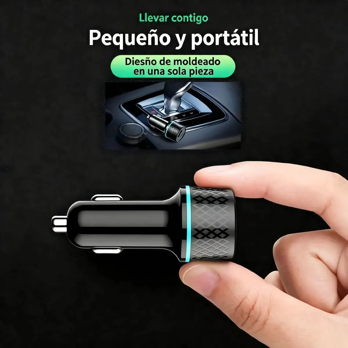 Cargador de Auto Carga Rápida SEISA SM-FS448  Doble Puerto Tipo C/USB