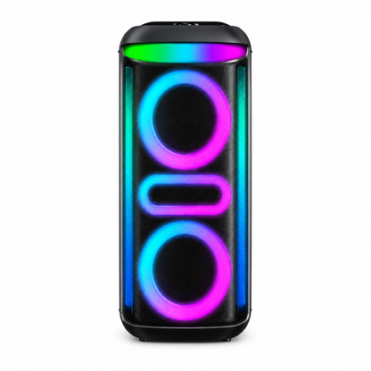 Torre de Sonido Karaoke con Bluetooth, USB y FM con Sonido Envolvente 360°