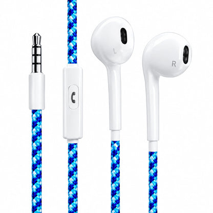 Audífonos Alámbricos con Micrófono y Cable Trenzado – Sonido Estéreo