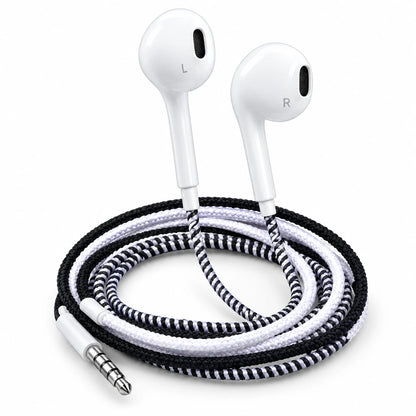 Audífonos Alámbricos con Micrófono y Cable Trenzado – Sonido Estéreo