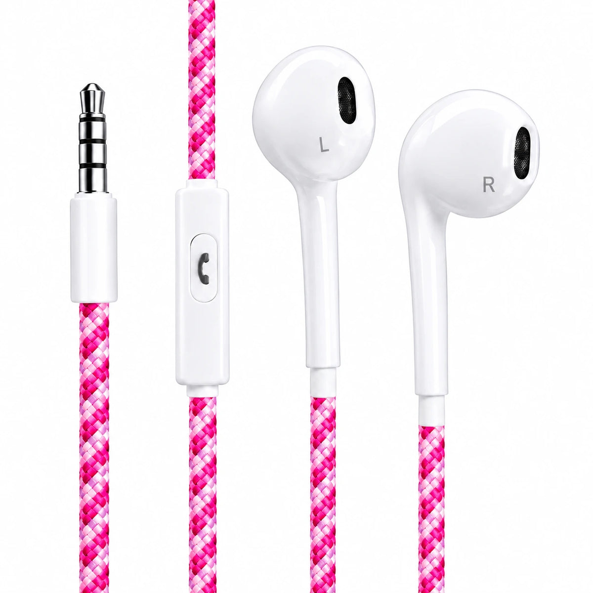 Audífonos Alámbricos con Micrófono y Cable Trenzado – Sonido Estéreo