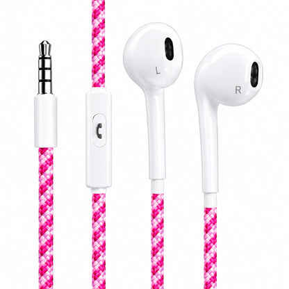 Audífonos Alámbricos con Micrófono y Cable Trenzado – Sonido Estéreo