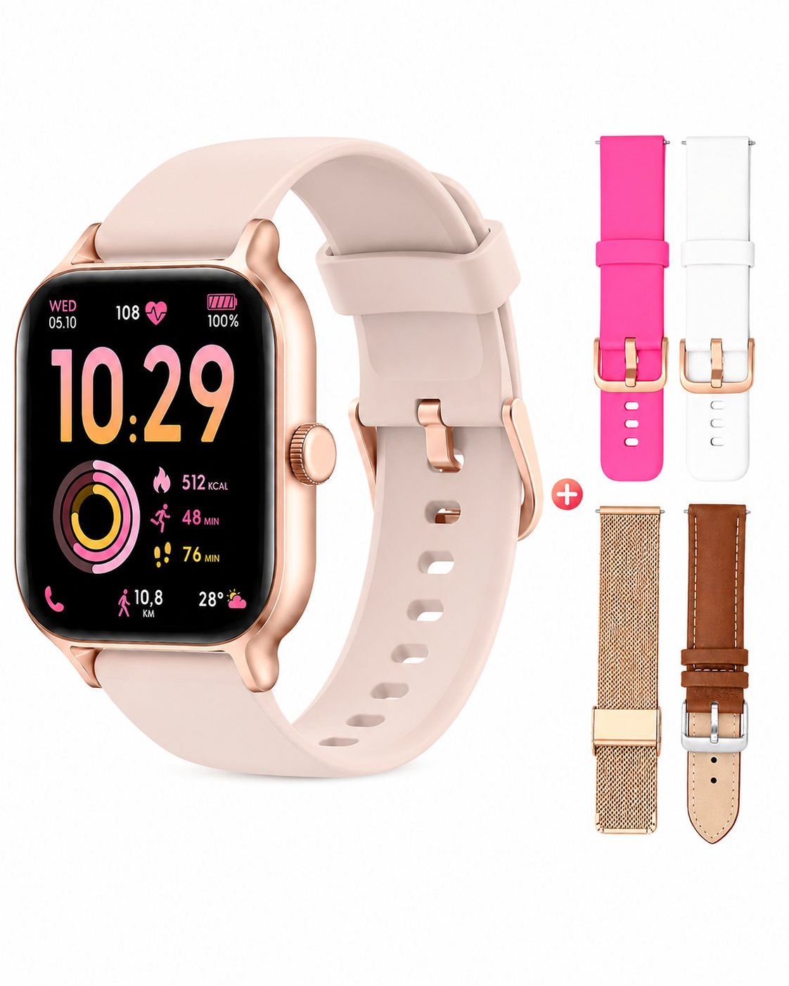 Smartwatch Mobula Explorer Mini AMOLED 1.75" | GPS Cuádruple | 5 Correas