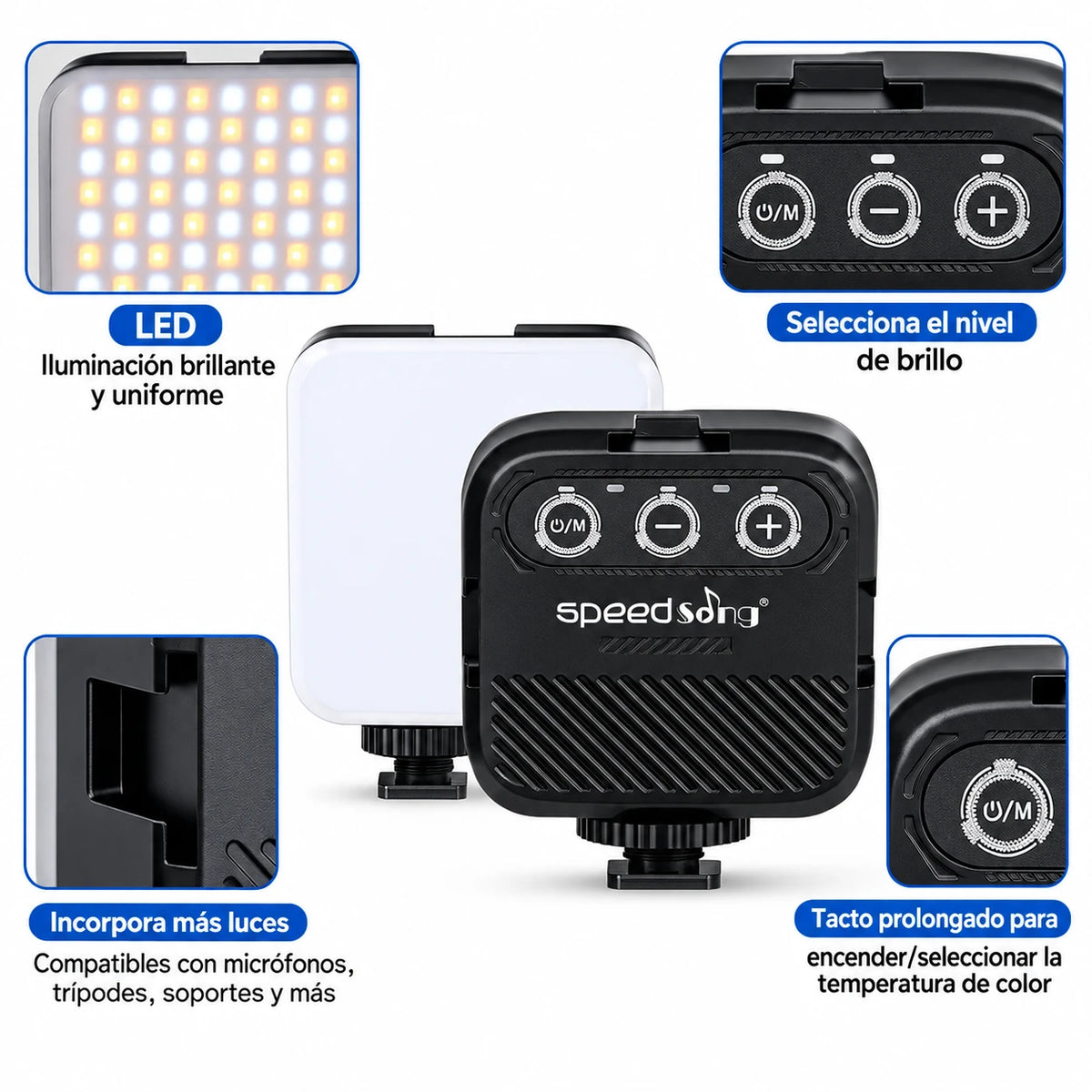 Luz LED RGB Portátil SpeedSong para Fotografía y Video