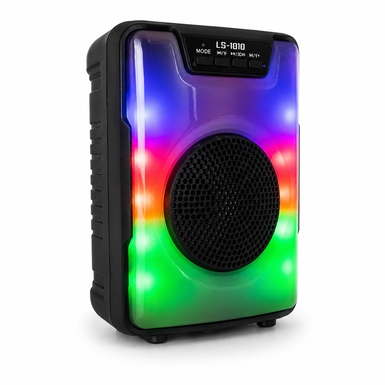 Parlante LS-1010 | Bluetooth 5.0, 5W, TWS, USB/AUX/FM + Luces LED