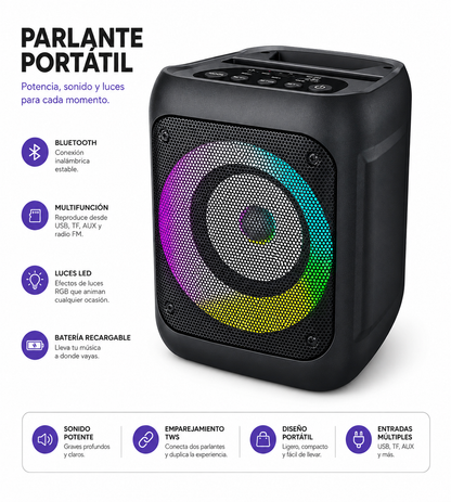 Parlante Portátil Bluetooth JBK-S5 | INOTEK