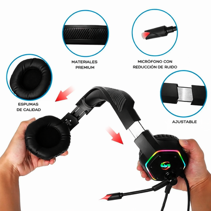 Audífonos Gamer KUBITE K-15 - Sonido 7.1 Envolvente - Vista 2