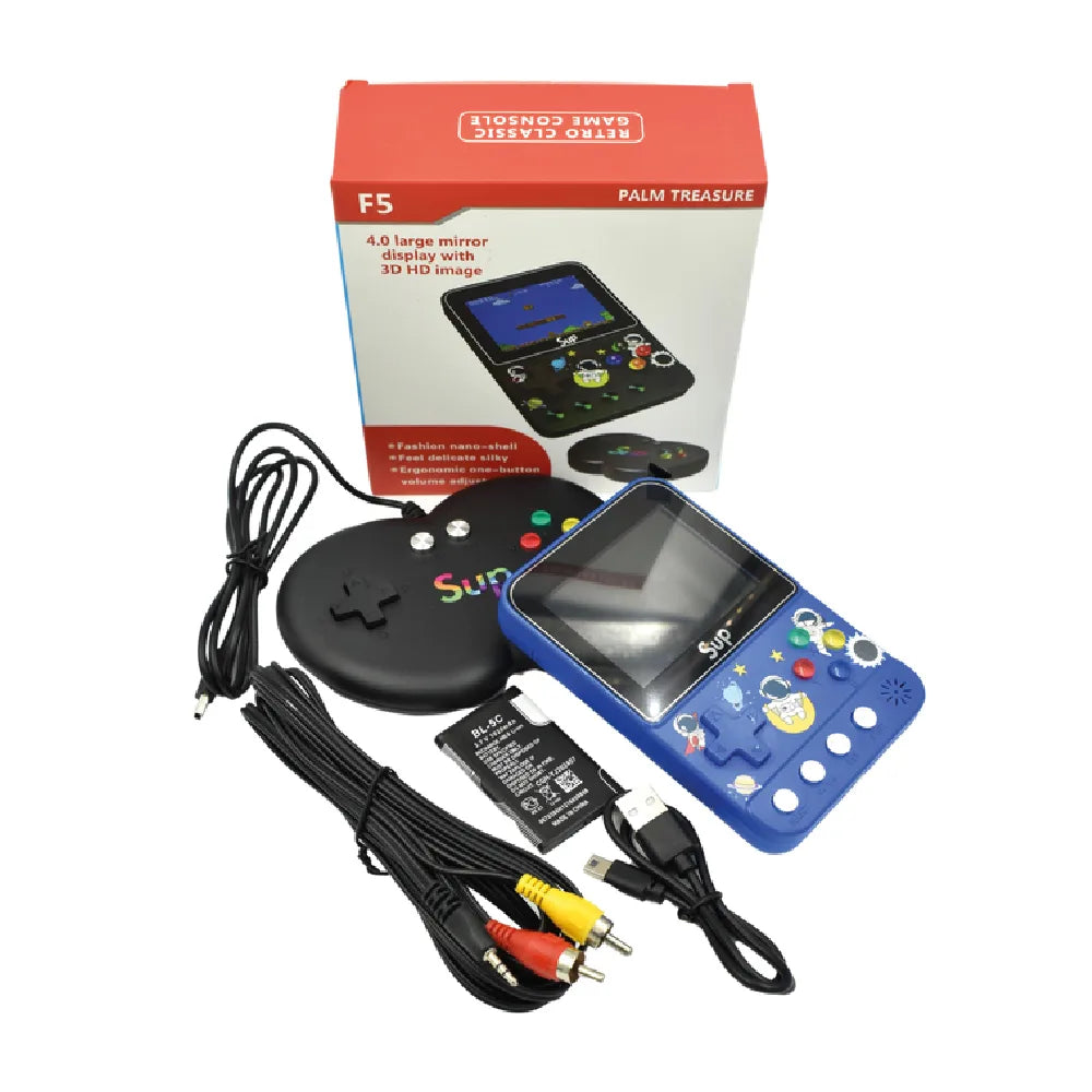 Consola Retro F5 – Compacta, Portátil y con Conexión para TV