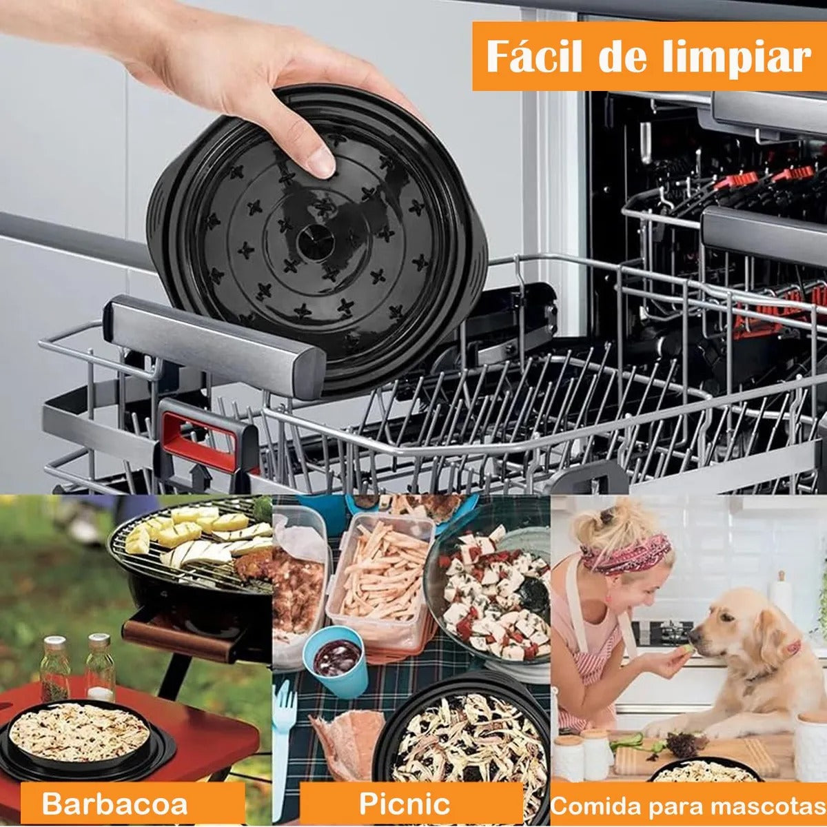 Desmechador de Pollo y Carne con Tapa Transparente | Rápido y Antideslizante