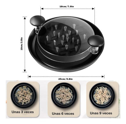Desmechador de Pollo y Carne con Tapa Transparente | Rápido y Antideslizante