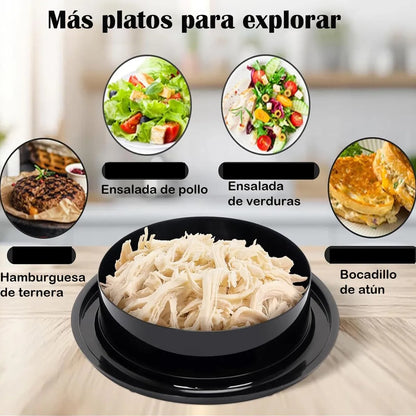 Desmechador de Pollo y Carne con Tapa Transparente | Rápido y Antideslizante