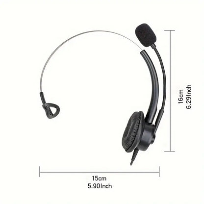 Diadema Call Center AUX y USB 2 en 1 | Micrófono Omnidireccional y Confort para Uso Profesional