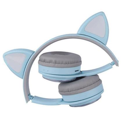 Diadema Inalámbrica M31 | con Orejas de Gato y Luces RGB