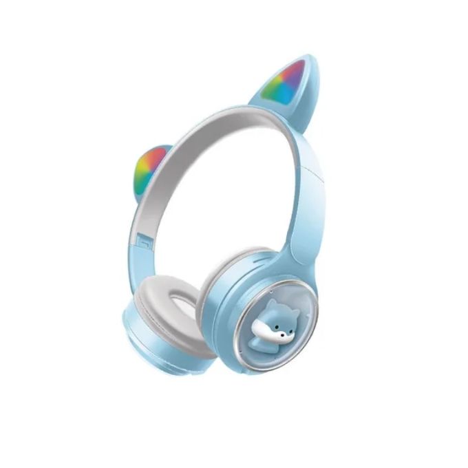 Diadema Inalámbrica M31 | con Orejas de Gato y Luces RGB - Vista 2