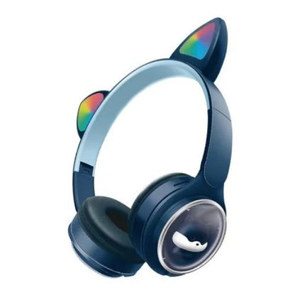 Diadema Inalámbrica M31 | con Orejas de Gato y Luces RGB