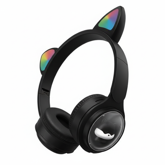 Diadema Inalámbrica M31 | con Orejas de Gato y Luces RGB