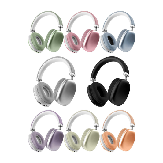 Audífonos Diadema Inalámbricos i23 – Diseño Metálico, Larga Duración + Modo Alámbrico