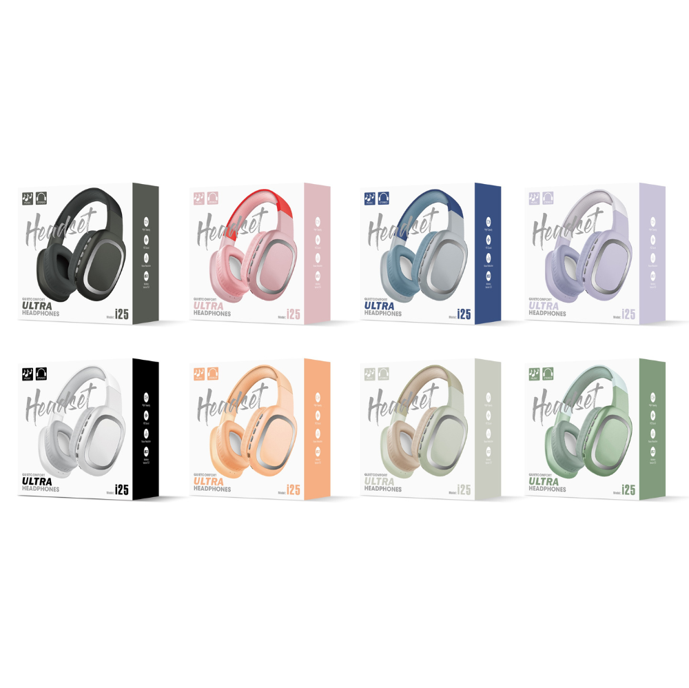 Audífonos Diadema Inalámbricos i25 – Sonido Ultra y Comodidad Extrema