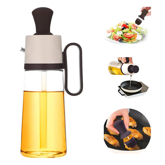 Dispensador de Aceite 550ml con Brocha de Silicona