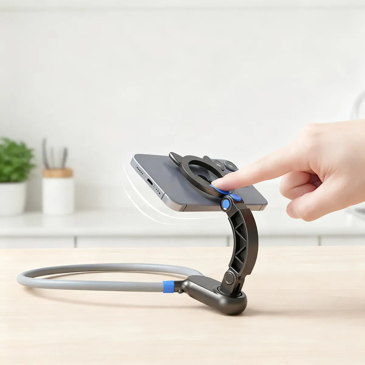 Soporte de Cuello Magnético para Celular – Manos Libres Para Creación De Contenido