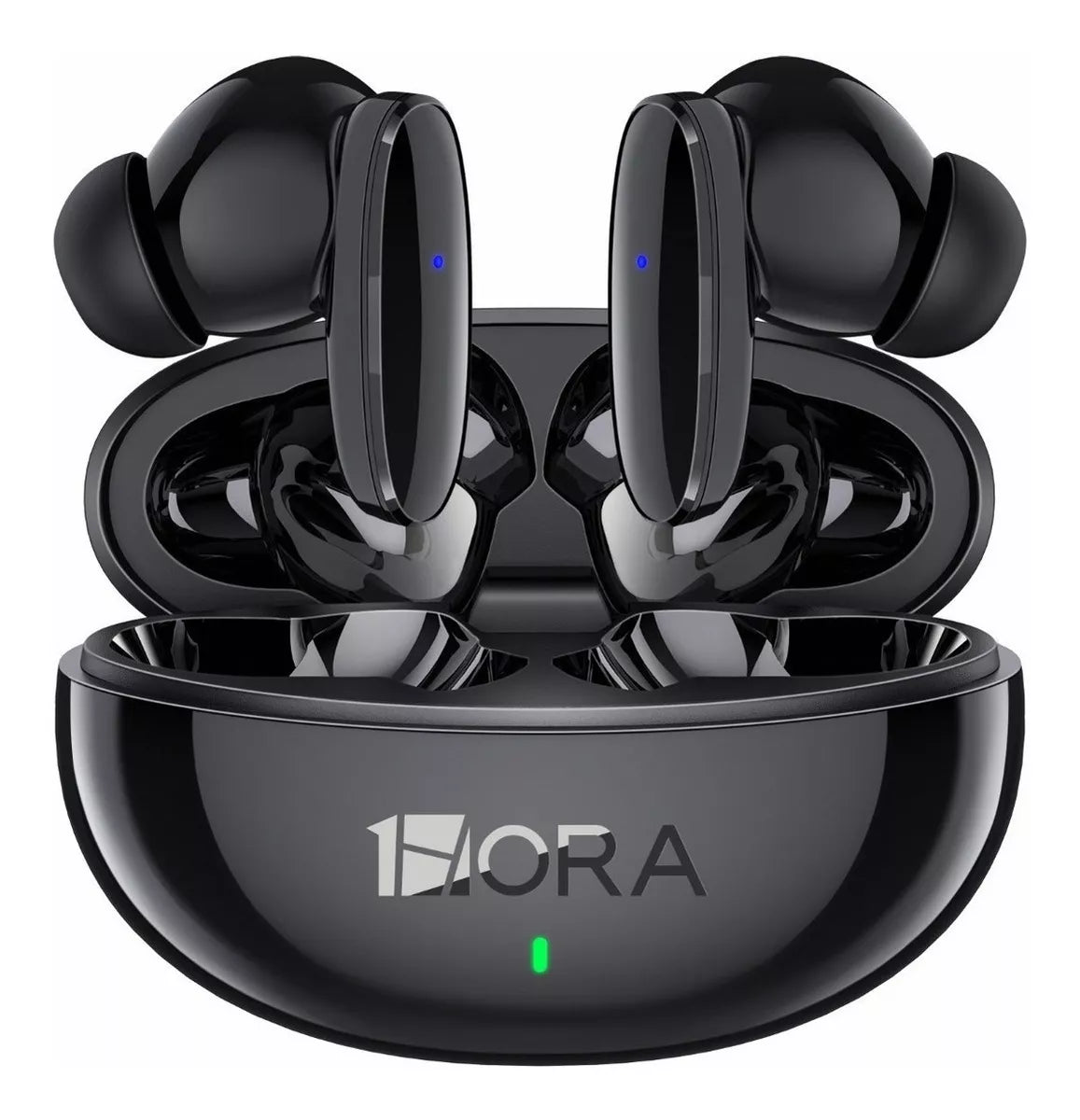 Auriculares in-ear inalámbricos 1Hora Bluetooth AUT205 negro con luz LED