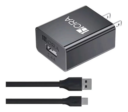 Combo Cargador Adaptador 5v 2.4a Y Cable Tipo C GAR142