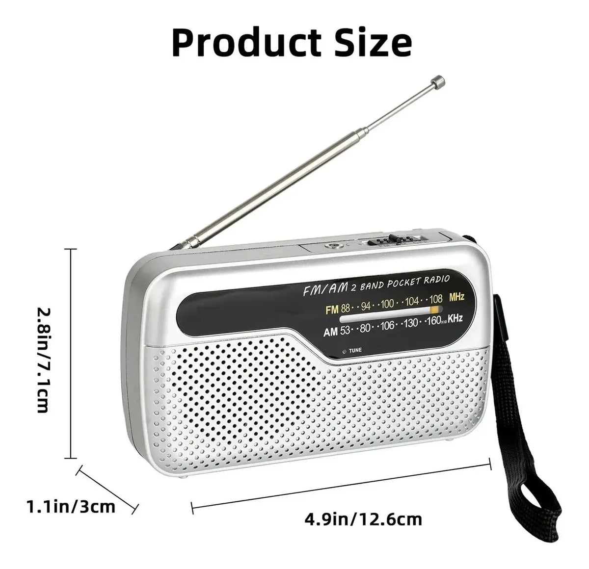 Radio Portátil AM/FM MK-6 – Compacta y Liviana