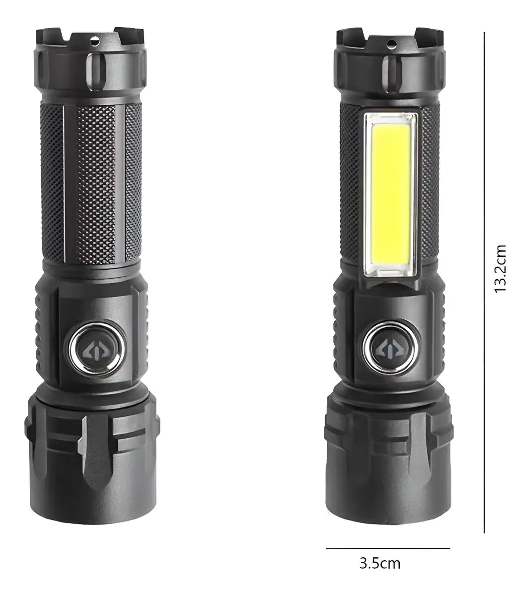 Linterna LED Multifunción Recargable USB | Zoom Telescópico y 4 Modos de Iluminación