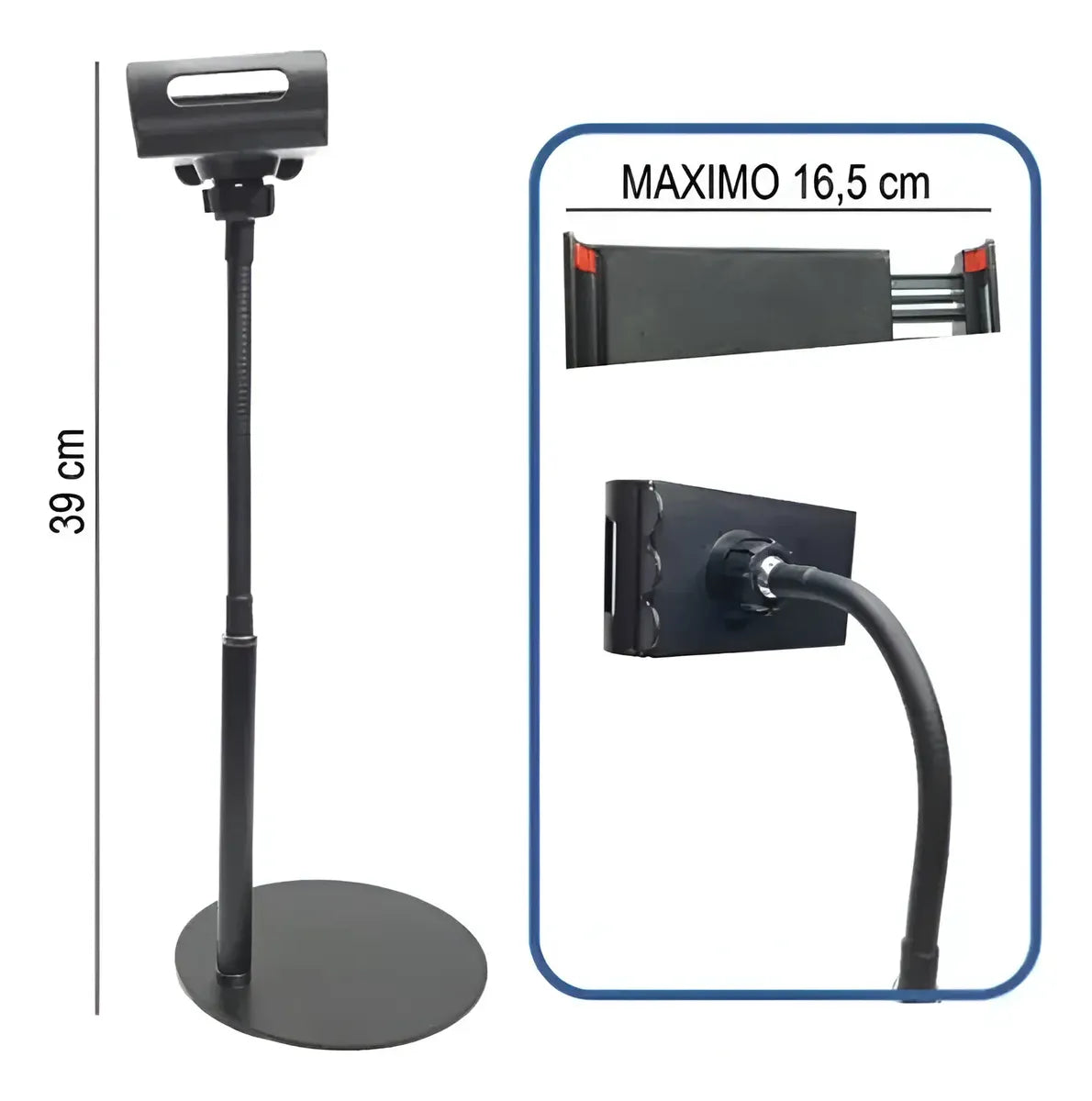 📱 Soporte de Mesa para Tablet | Metálico, Ajustable y Giratorio 360°