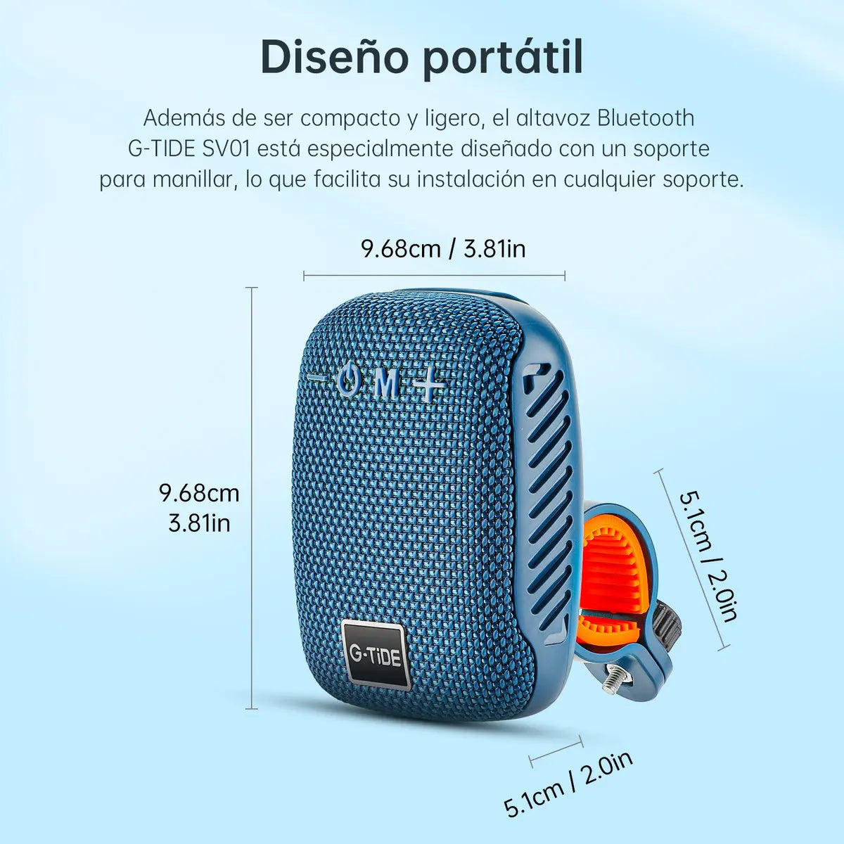 Parlante G-TIDE SV01 para Bicicleta | Bluetooth 5.4 5W IPX6 TWS