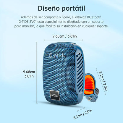 Parlante G-TIDE SV01 para Bicicleta | Bluetooth 5.4 5W IPX6 TWS