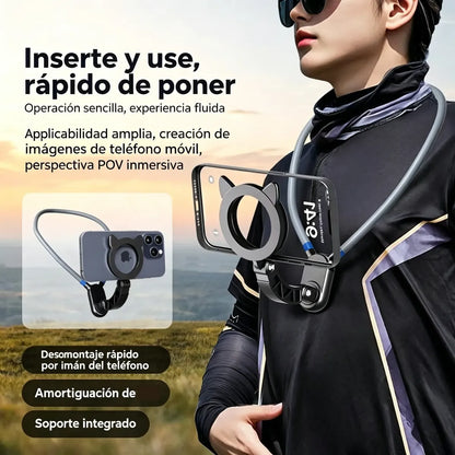 Soporte de Cuello Magnético para Celular – Manos Libres Para Creación De Contenido