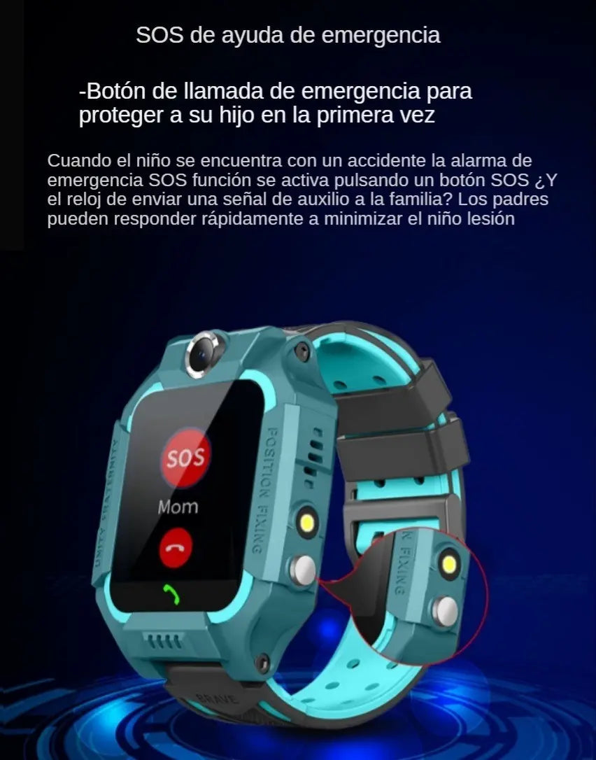 Smartwatch Infantil con GPS, Llamadas, Cámara y Botón SOS | Reloj Inteligente para Niños