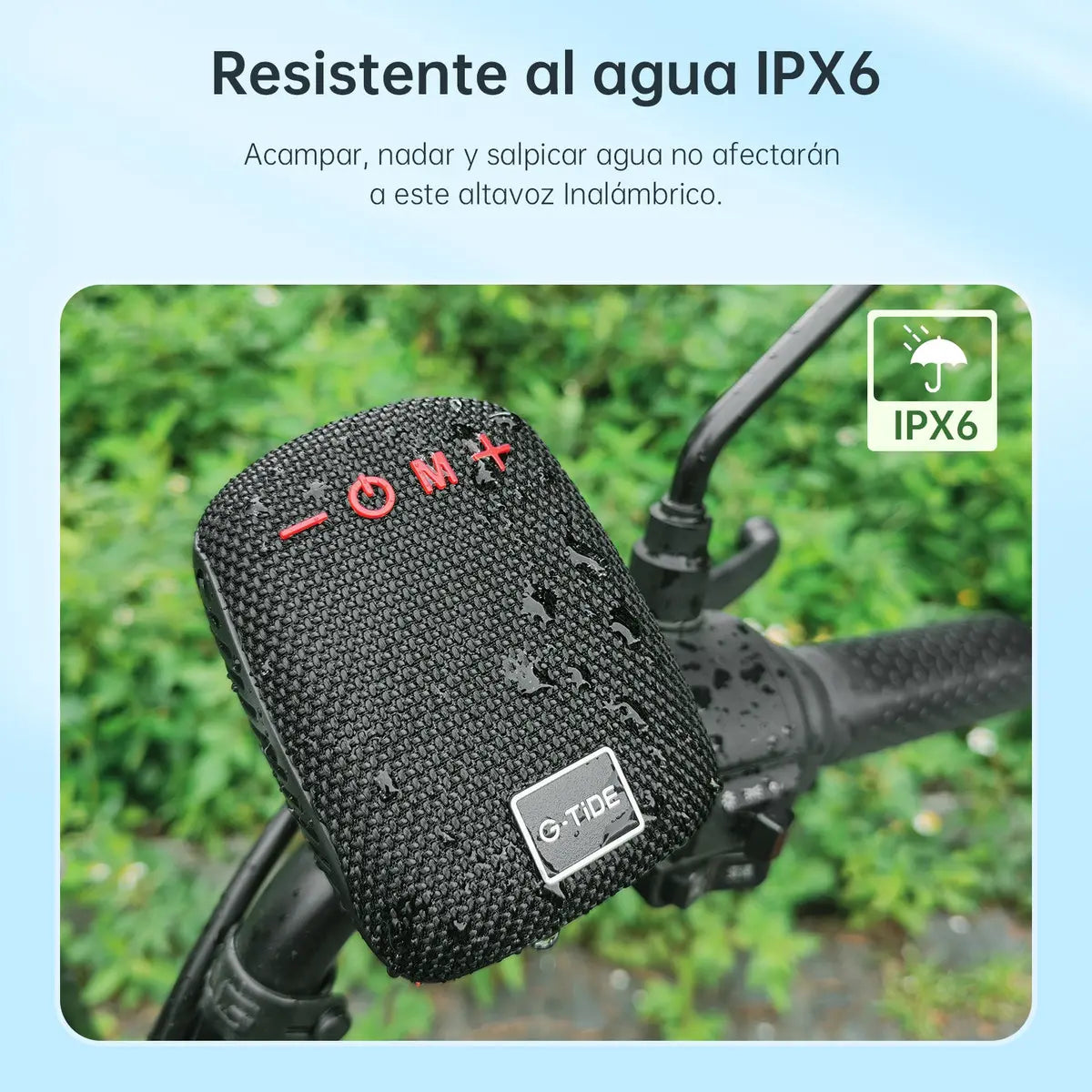 Parlante G-TIDE SV01 para Bicicleta | Bluetooth 5.4 5W IPX6 TWS