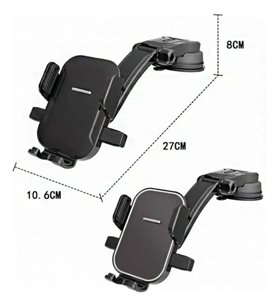 Soporte Universal para Celular Carro | Ventosa Fuerte y Rotación Ajustable