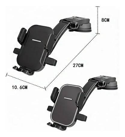 Soporte Universal para Celular Carro | Ventosa Fuerte y Rotación Ajustable