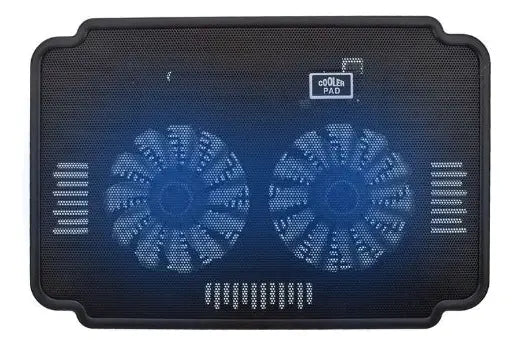 Base Refrigerante para Laptop 17" 2 Ventiladores USB LED Azul