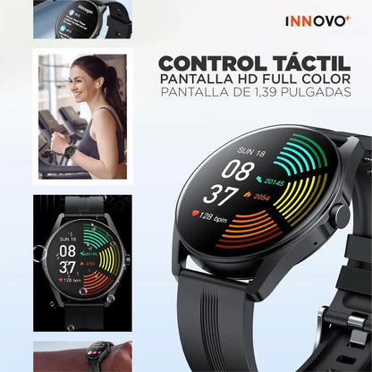 Smartwatch G-TIDE R3 – Llamadas Bluetooth, Monitoreo de Salud, Pantalla HD 1.39” y Más de 100 Modos Deportivos
