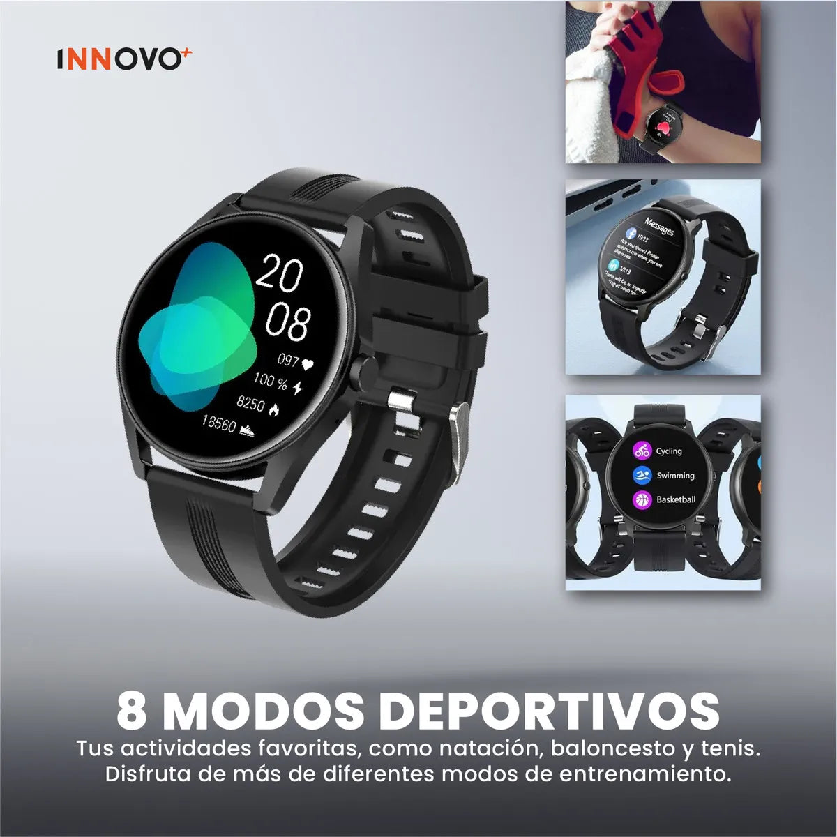 Smartwatch G-TIDE R3 – Llamadas Bluetooth, Monitoreo de Salud, Pantalla HD 1.39” y Más de 100 Modos Deportivos