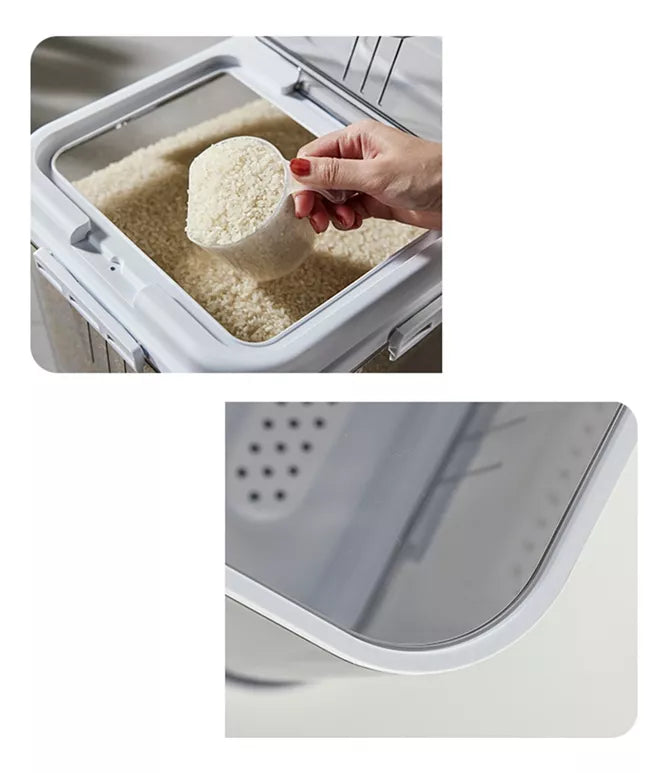 Cubo De Almacenamiento De Arroz De 30 Libras