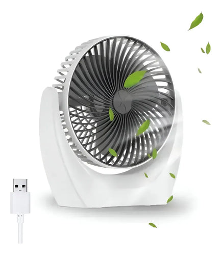 Ventilador de Escritorio Recargable | USB, Compacto y con Múltiples Velocidades