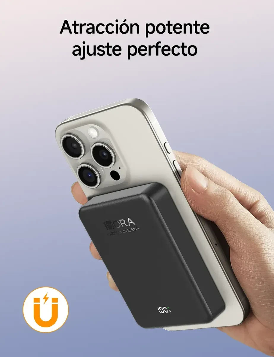 1hora Power Bank 10000 Mah 22.5w Magnetica Portatil Bat102