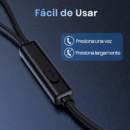 Audifonos In Ear Manos Libres 3.5mm 1hora Aut117 Color Negro