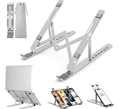 Base Soporte Metálico Ajustable Plegable para Laptop y Tablet | INOTEK