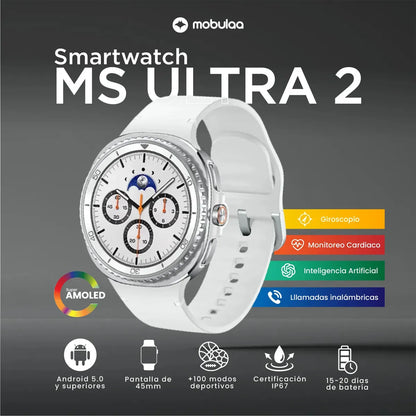 Smartwatch Mobulaa MS Ultra 2 | Reloj Inteligente con Llamadas Bluetooth e IA